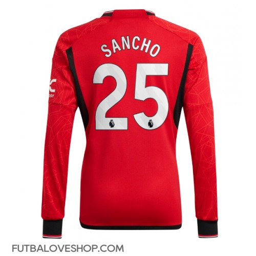 Dres Manchester United Jadon Sancho #25 Domáci 2023-24 Dlhy Rukáv